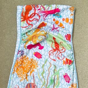 Gretchen Scott strapless print dress